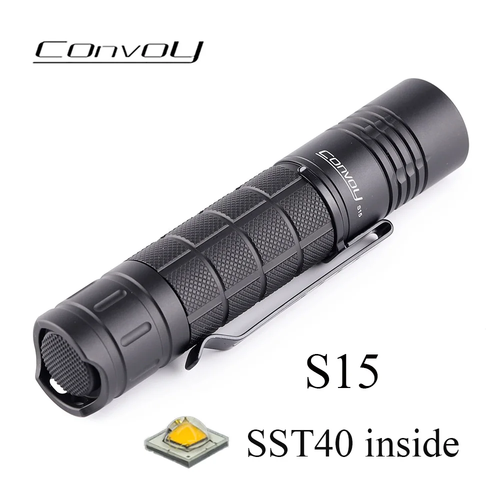 

Flashlight Convoy S15 with Luminus SST40 Led Linterna Portable Lighting 18650 Mini Torch Fishing Camping Flash Light
