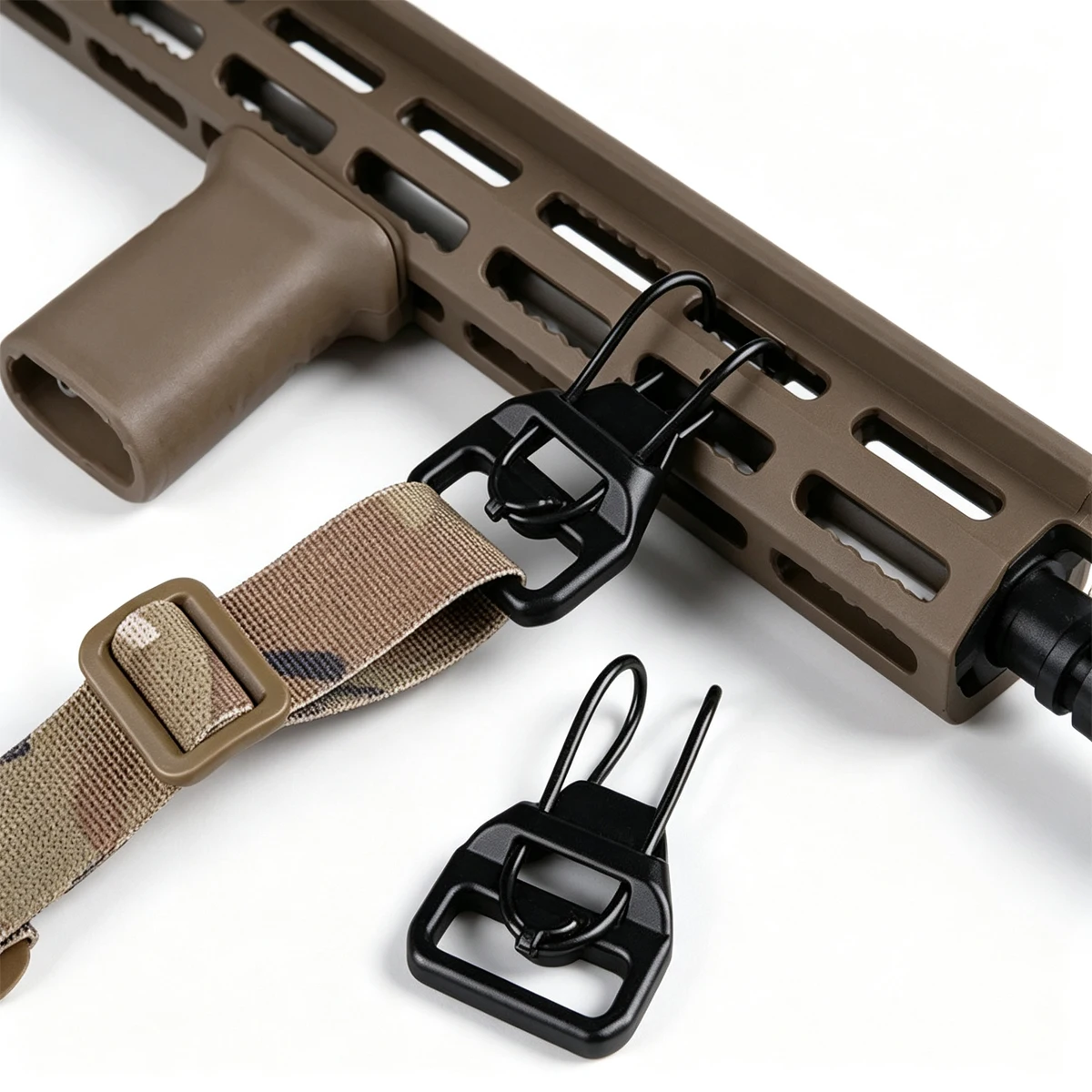 V2 Tactical Sling Buckle 2nd Gen,Hunting Rifle Wire Loop U Loop Sling Hooks, AK Airsoft Sling Strap Fast Adapte Accessories