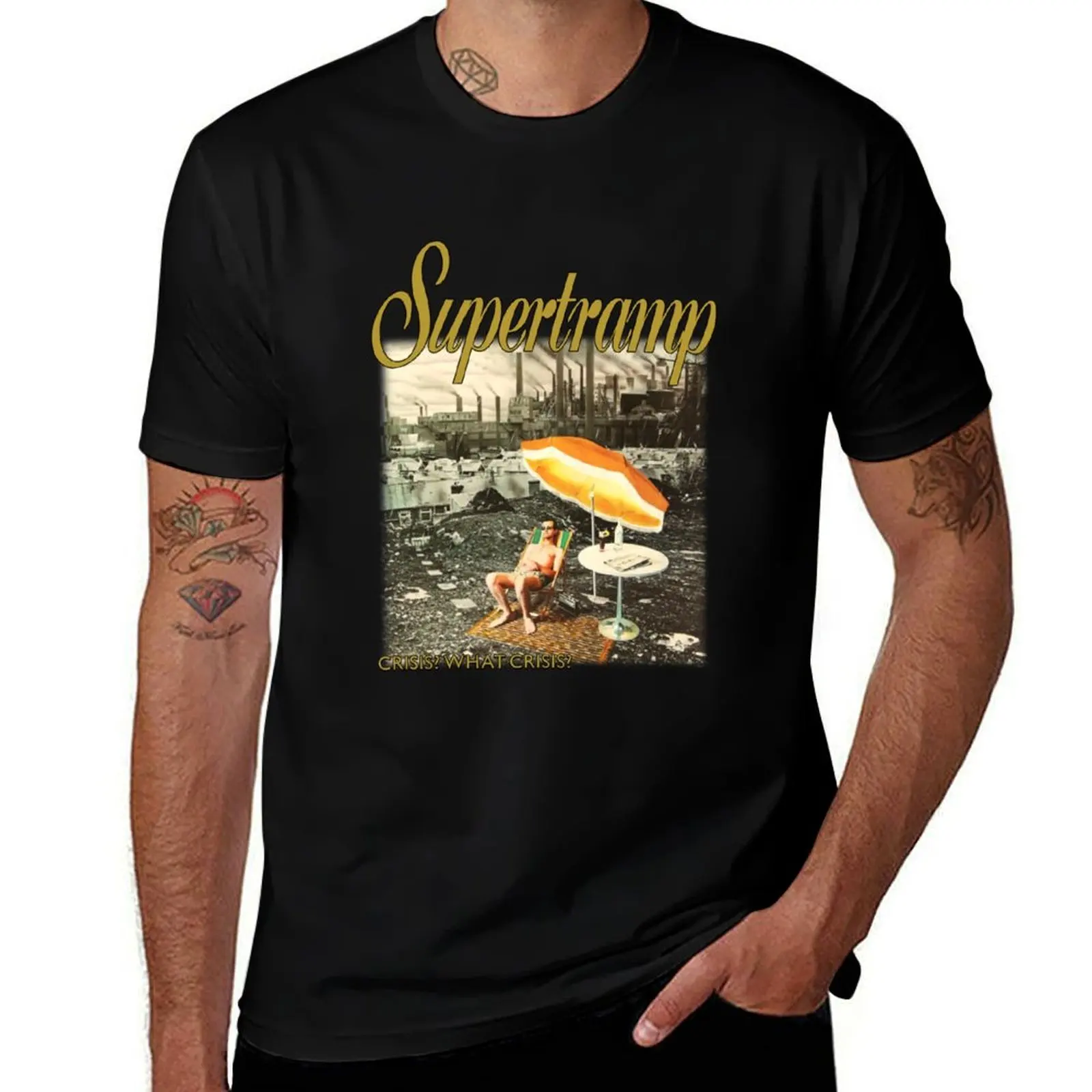 Súpértrámp Crisis What Crisis T-Shirt Stylish Graphic Short Sleeve Top T-Shirt