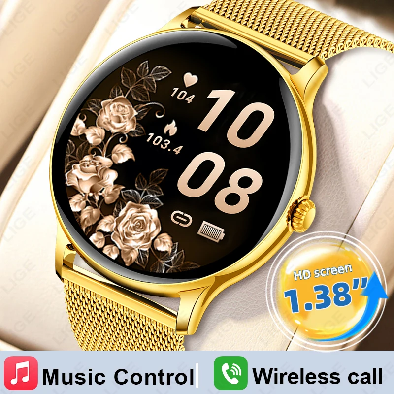 

LIGE New Fashion Smart Watch Men Women Bluetooth Call Watches Heart Rate Sleep Monitor Alarm Clock Waterproof Sports Smartwatch