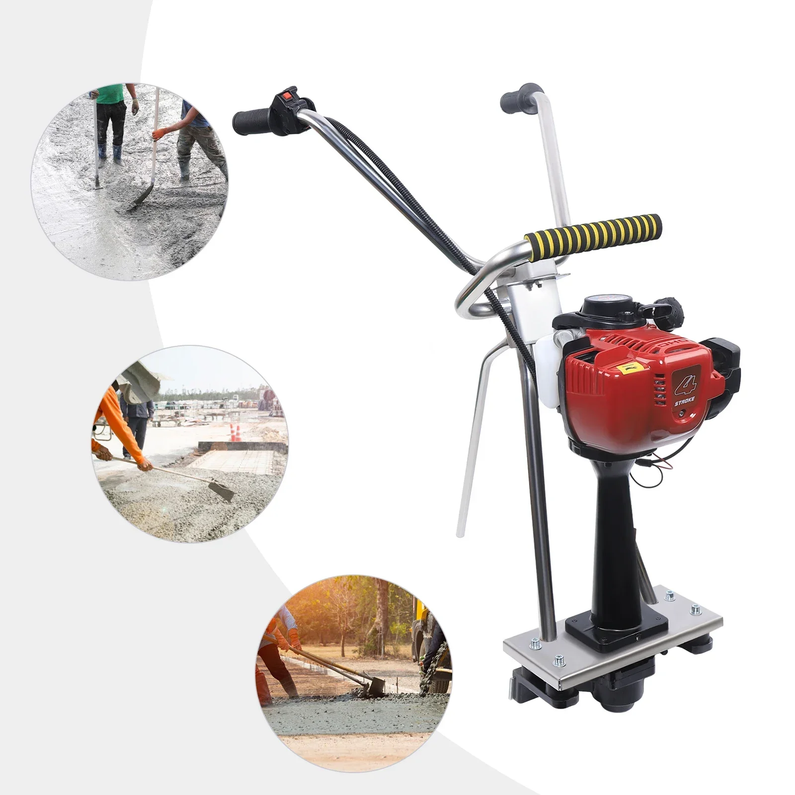 4Stroke Gas Power Vibrating Concrete Screed Finishing Engine Screed Cement Gas Vibrating Concrete Screed