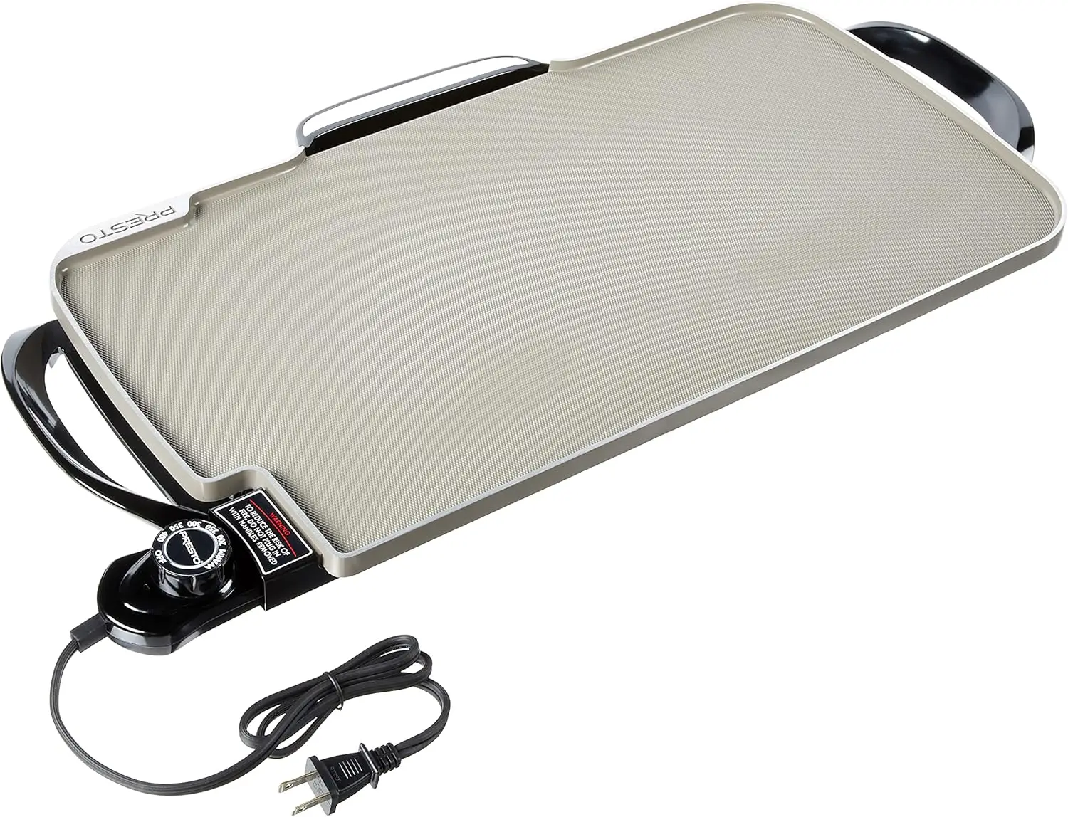 07062-22-Inch Ceramic Removable Handles Electric Griddle, Grey Ceramic