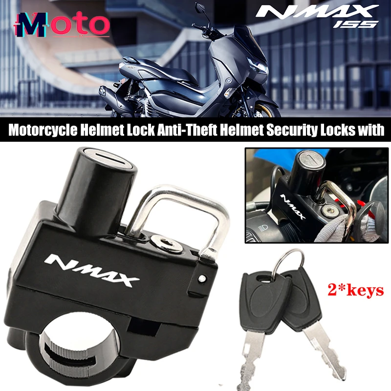 For YAMAHA NMAX155 NMAX125 NMAX 125 155 2020 2021 2022 High quality Motorcycle CNC Accessories Helmet Lock Anti-Theft Helmet