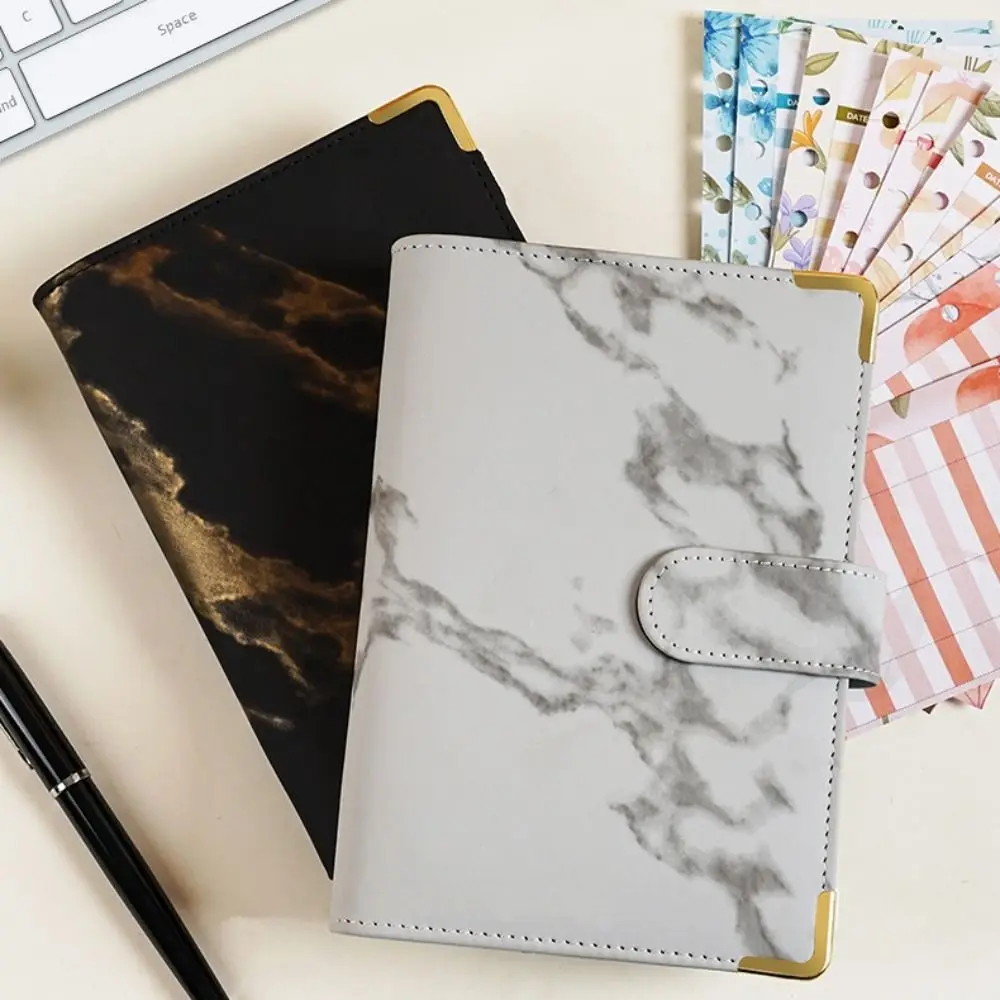 

Marbling Money Saving Binder PU Card Holder Cash Budget Book Money Planner Reuseable Money Saving Notebook Student