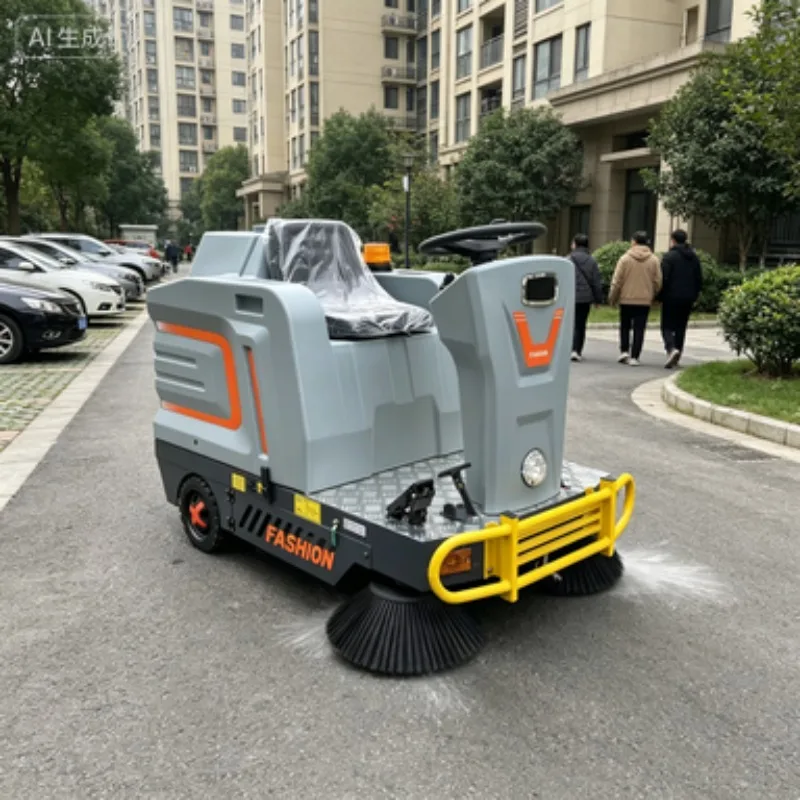 Compact Automatic Battery Powered Walk-behind Floor Scrubber for Office, School, and Small Commercial Space Daily Mopping