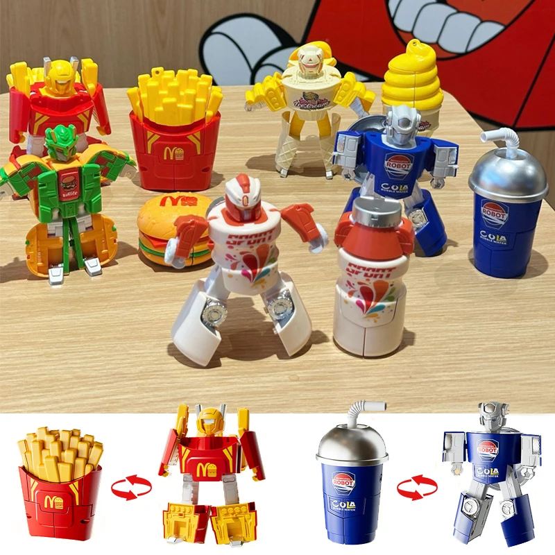 

Трансформирующиеся роботы-игрушки - креативные модели роботов, имитирующие еду, забавные подарки для детей, мальчиков и девочек