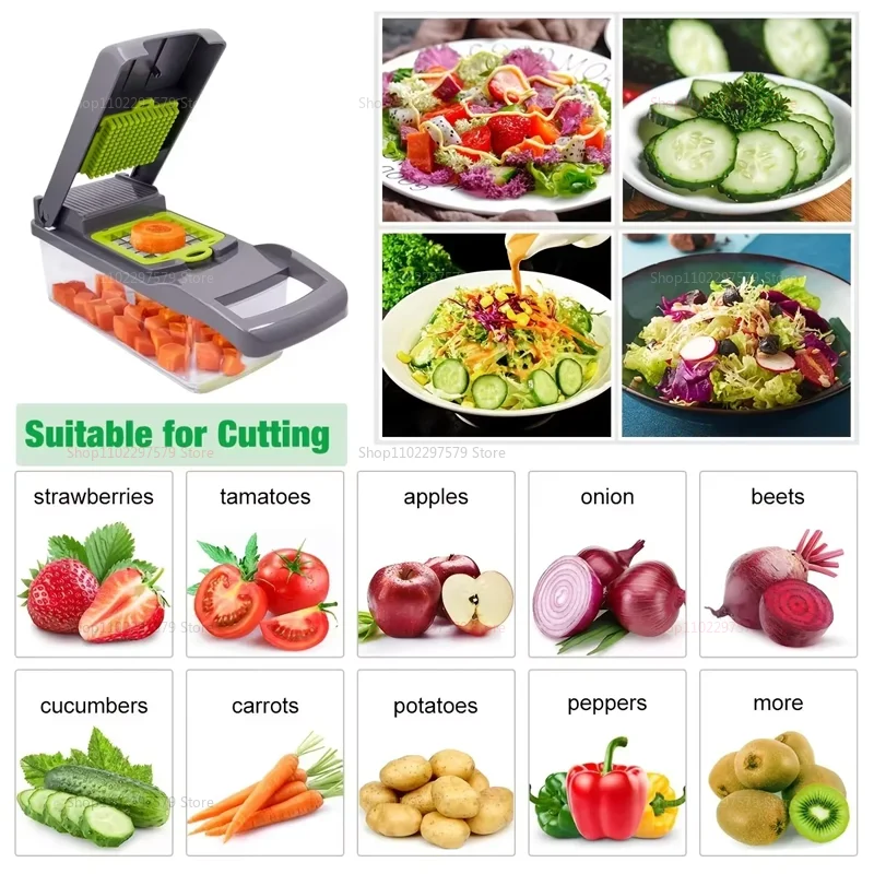 Versatile Handy Kitchen Slicer Vegetable Cutter Shredder Potato Carrot Scraper, Fresh Fruit Veggie Domestic Food Processing Tool