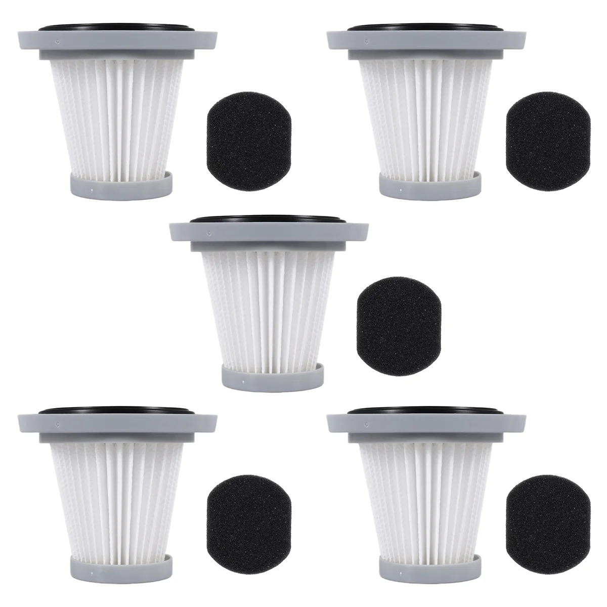 Filtro HEPA para Midea Handheld Aspirador de pó, Acessórios, Haipa Filtro, SC861, SC861A, 5pcs por conjunto