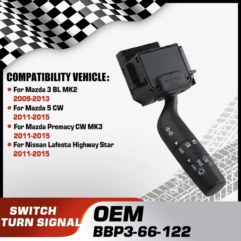 

Car Headlight Stalk Switch For Mazda 3 BL MK2 2009-2013 Mazda 5 CW Mazda Premacy CW MK3 Nissan Lafesta Highway Star 2011-2015