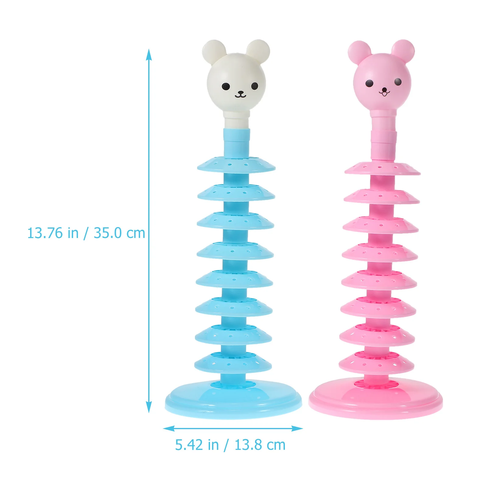 

2Pcs Decorative Lollipop Stand PP Plastic Reusable Party Candy Holder Multi-Tier Display Base Lollipop Candy Holder