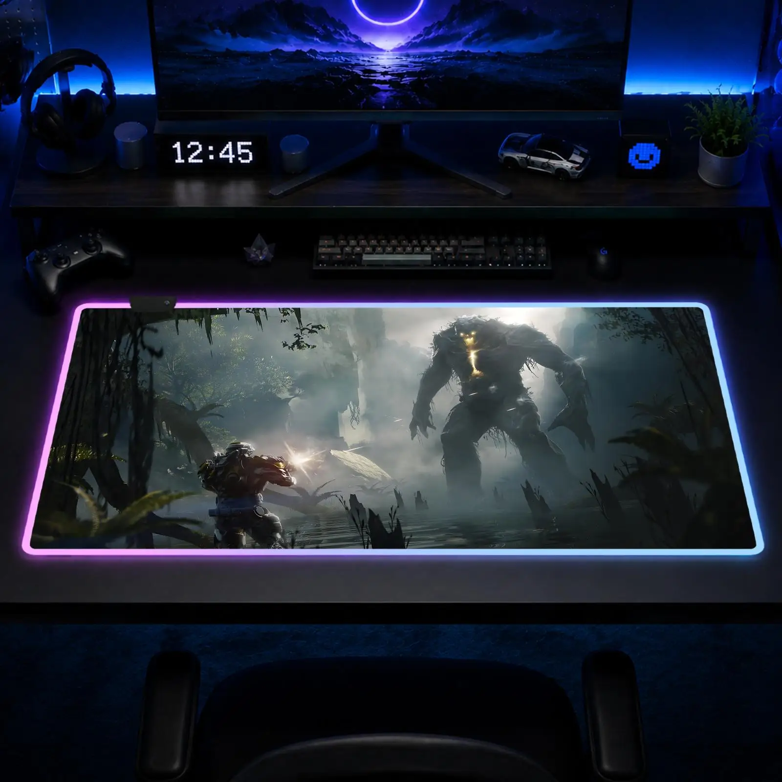 

Anthem Mouse Pad Gaming Anime Mouse Pad XXL RGB Desk Mats LED Table Pads Backlit Rubber Desktop