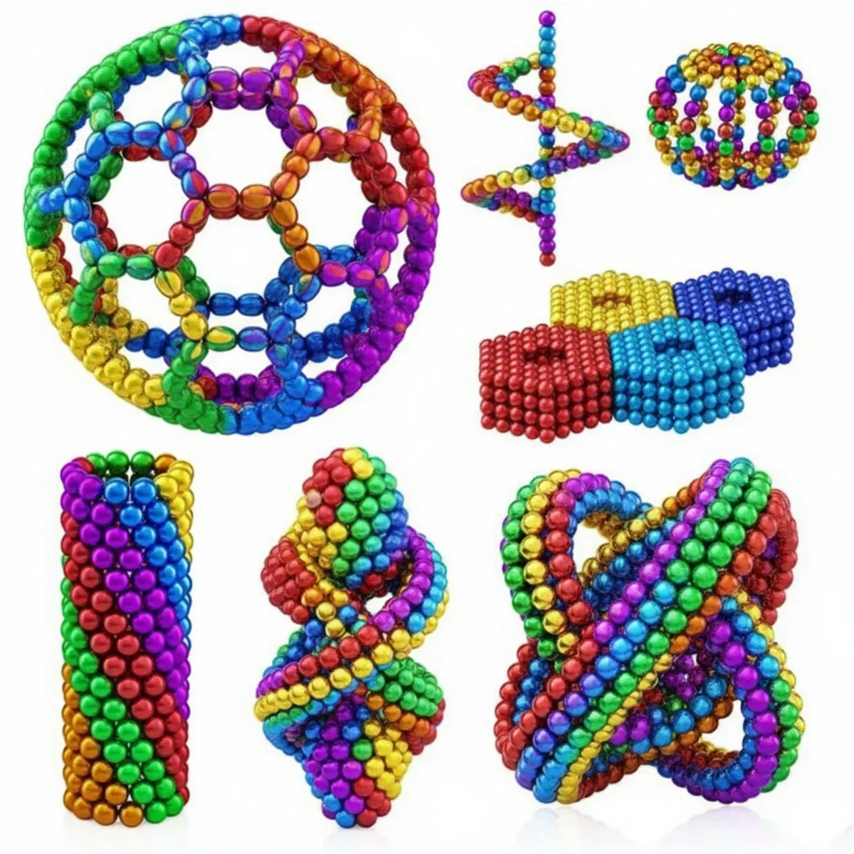 

216Pcs Colorful 5mm Strong Magnetic Ball Beads Hook Push Pins for Fridge Whiteboard Photo Memo Office Home DIY Decor