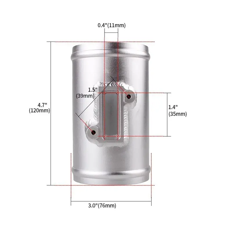 Premium Voor VW Nissan Honda Ford Compatibel 76Mm Luchtinlaat MAF Sensor Adapter Montage Basis Meter Auto Deel