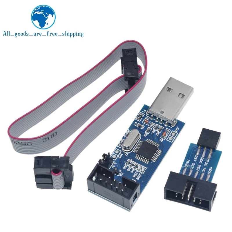 TZT Official USBASP USBISP AVR Programmer USB ISP USB ASP ATMEGA8 ATMEGA128 Support Win7 64Board image 5