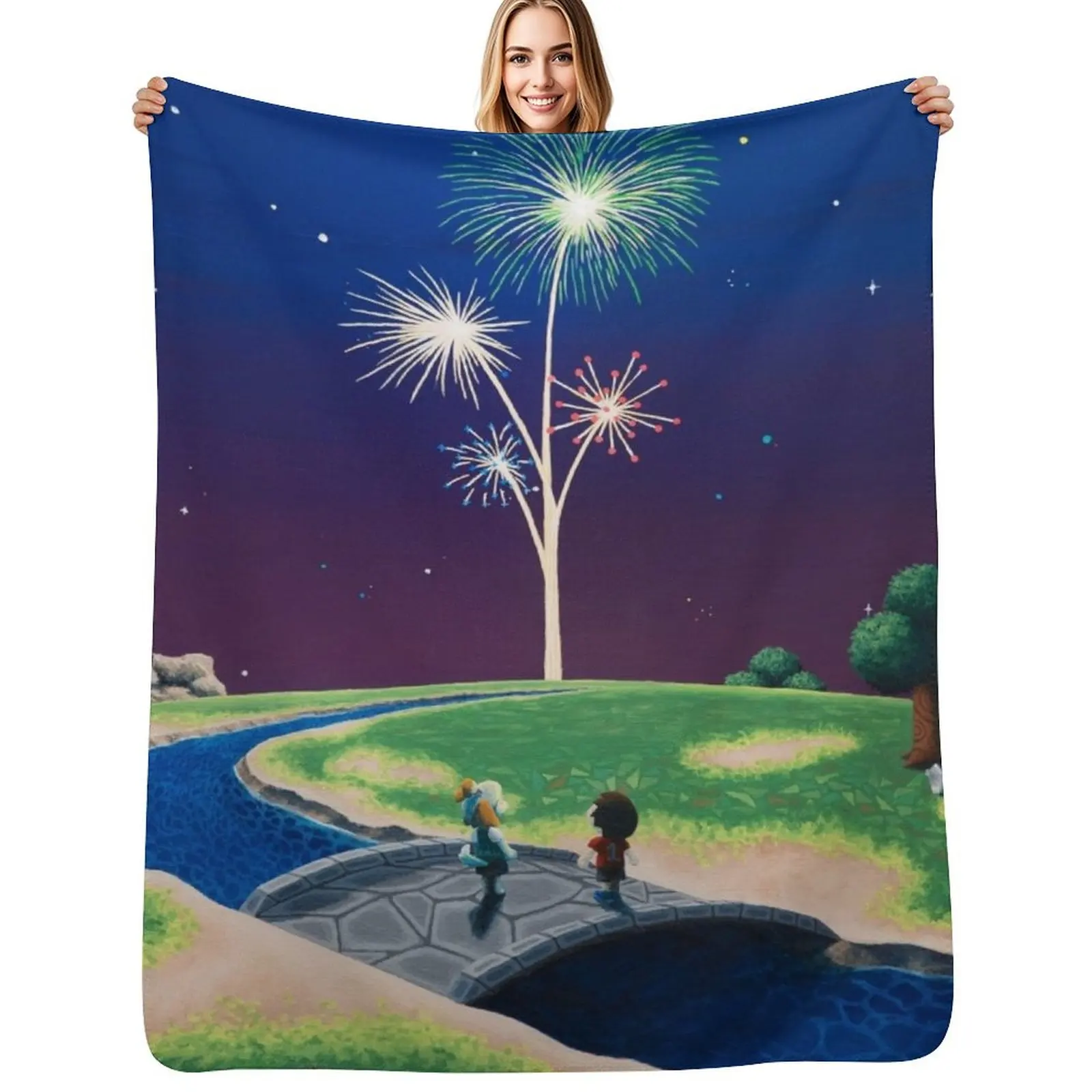 

New Year Throw Blanket Warm Comfortable Blanket for Office Napping