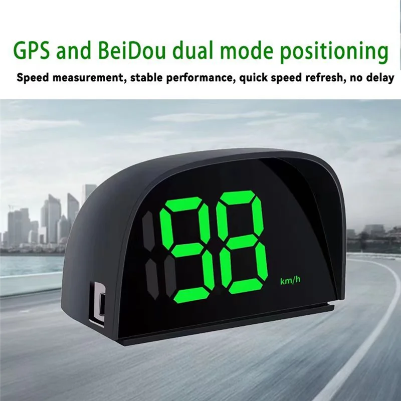 A25P Car HUD Heads Up Display With Digital GPS Speedometer Displaying Speed In Kmh USB Plug Play For All Models