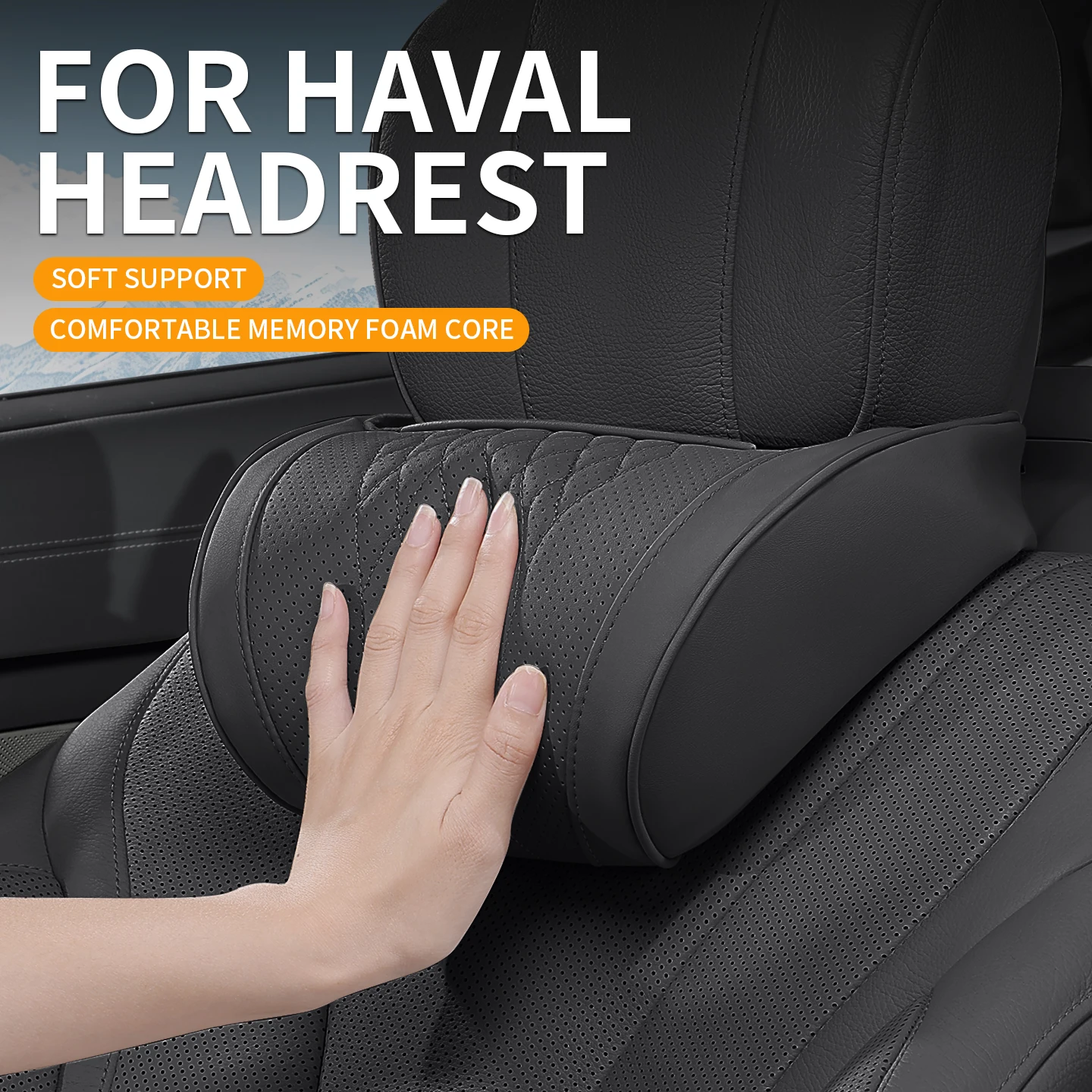 Universal memory foam headrest car interior accessory for Haval H6 Jolion Dargo H7 H9 Raptor M6 F7/F7x Xiaolong Max Oshan