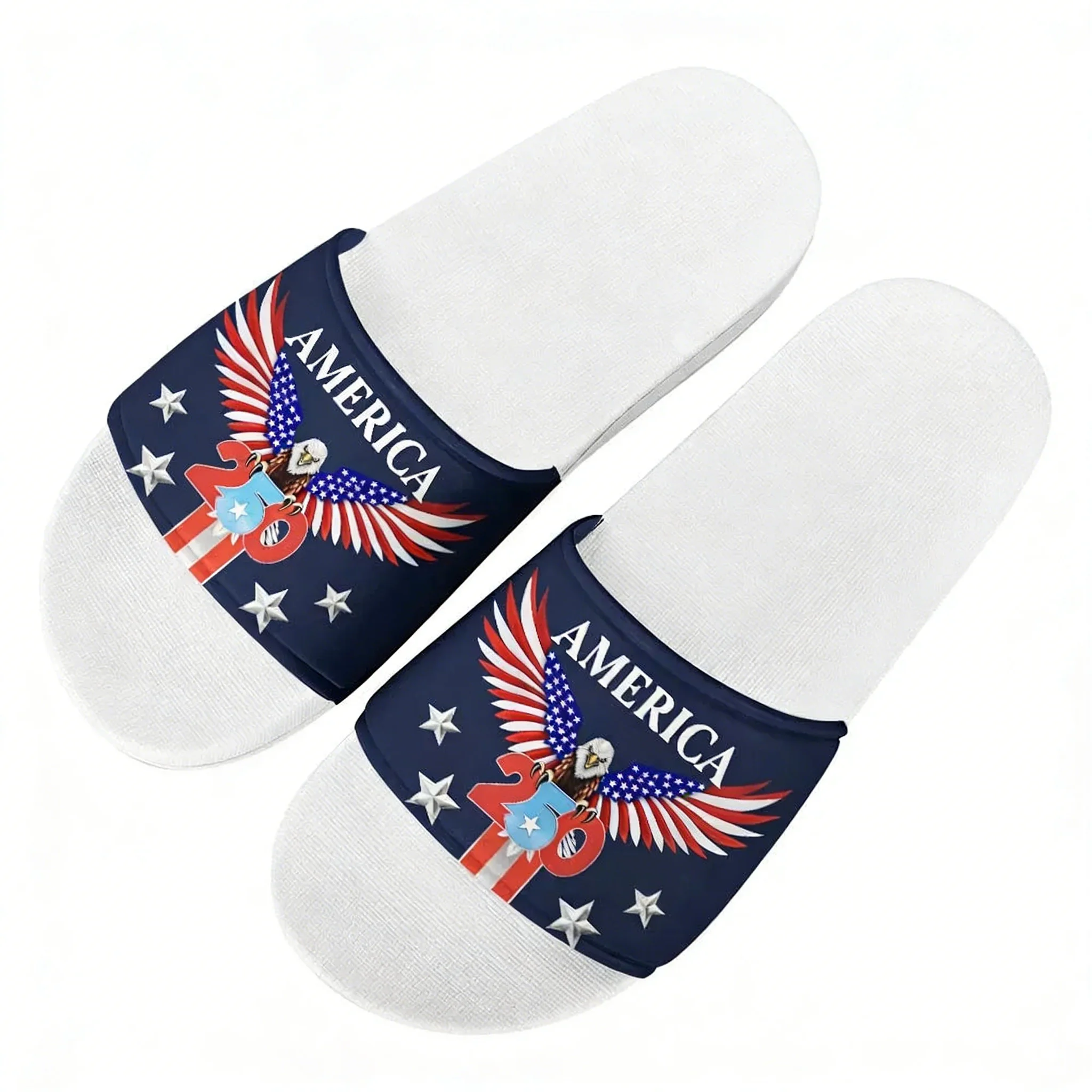 

America 250th Anniversary 1776-2026 Slippers Man Woman Boy Girl Tailor Slides Sandals Photo Custom Bath Shoes Water Shoe Black
