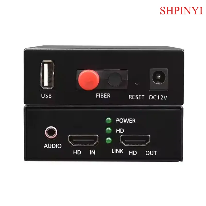 2K 60HZ HD Video & USB KVM Over Fiber Extender HD Video to Fiber Optic Converter 2 USB