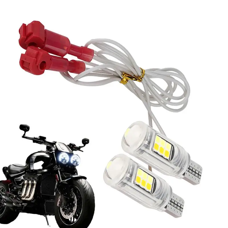 Motorcycle T10 Indicator Two color motorbikes Turn Signal Lights Bikes LED 16smd W5W tail light bulb Accessories For Mots