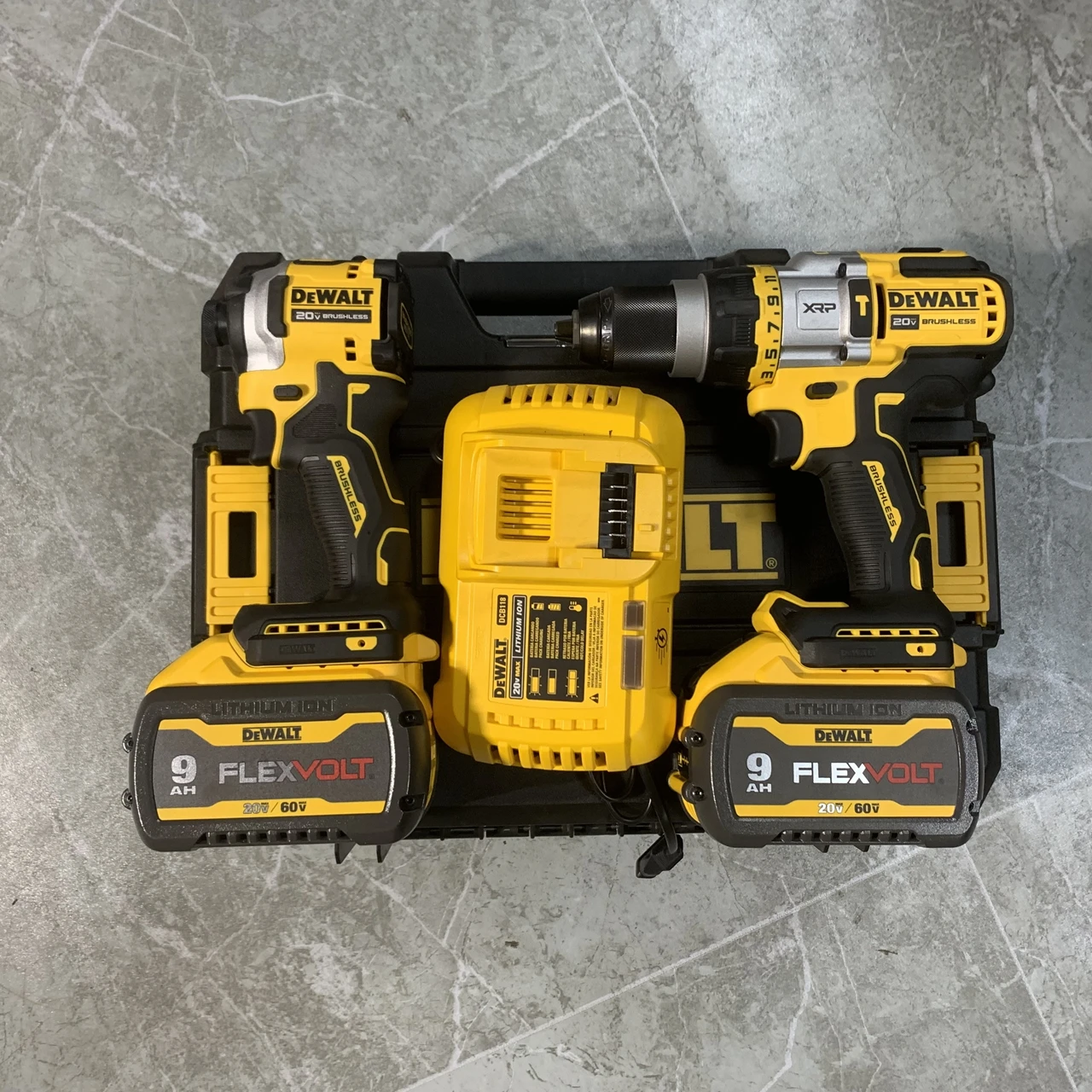 New Dewalt 60V MAX Brushless Cordless Hammer Drill Kit  DCD999 and DCF850 include 2 9.0AH batteries and DCB118 chargersNew Tools