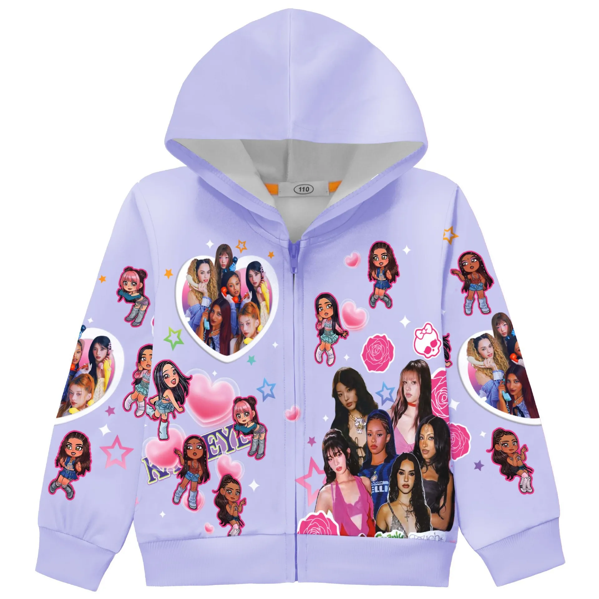 Picture 6: KPOP KATSEYE Printing Kids Clothes Long Sleeve Baseball Jacket Spring Autumn Coat Costume for Girls Boy Casual Streetwear Outfit