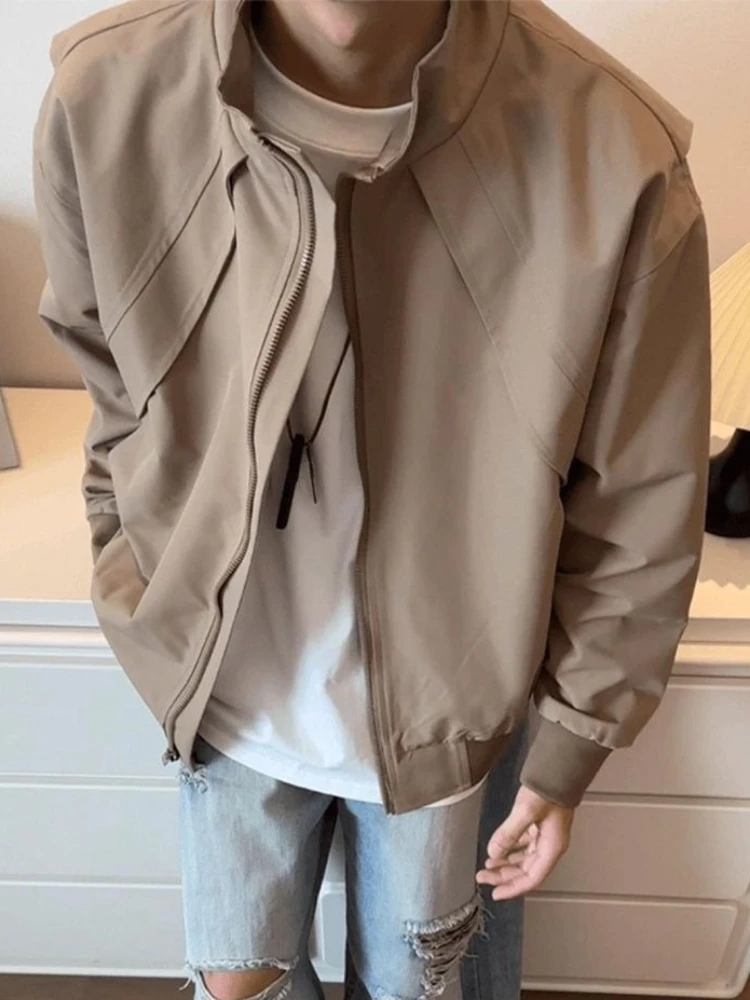 

Свободные повседневные топы в американском стиле ретро, мужская куртка для торжественных случаев, осеннее шикарное модное пальто 2025 года, новое универсальное зимнее стеганое пальто