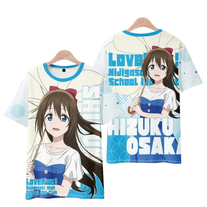 Love Live! Nijigasaki High School Idol Club 3D T Shirt Women Men Takasaki Yu Uehara Ayumu Konoe Kanata Osaka Shizuku Graphic Tee