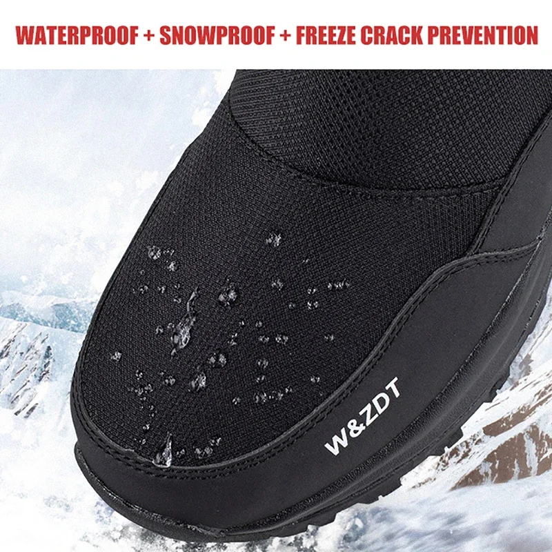 Winter Men Boots 2025 Winter Shoes Men Snow Boots Waterproof Non-slip Thick Fur Winter Boot For -30 Degrees Platform Snow Boots