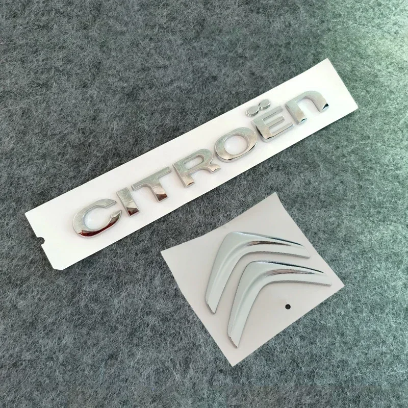ABS 2pcs Car Hood Rear Trunk Badge Decal for Citroen C5 C6 Emblem Sticker Auto Modification Exterior Accessories