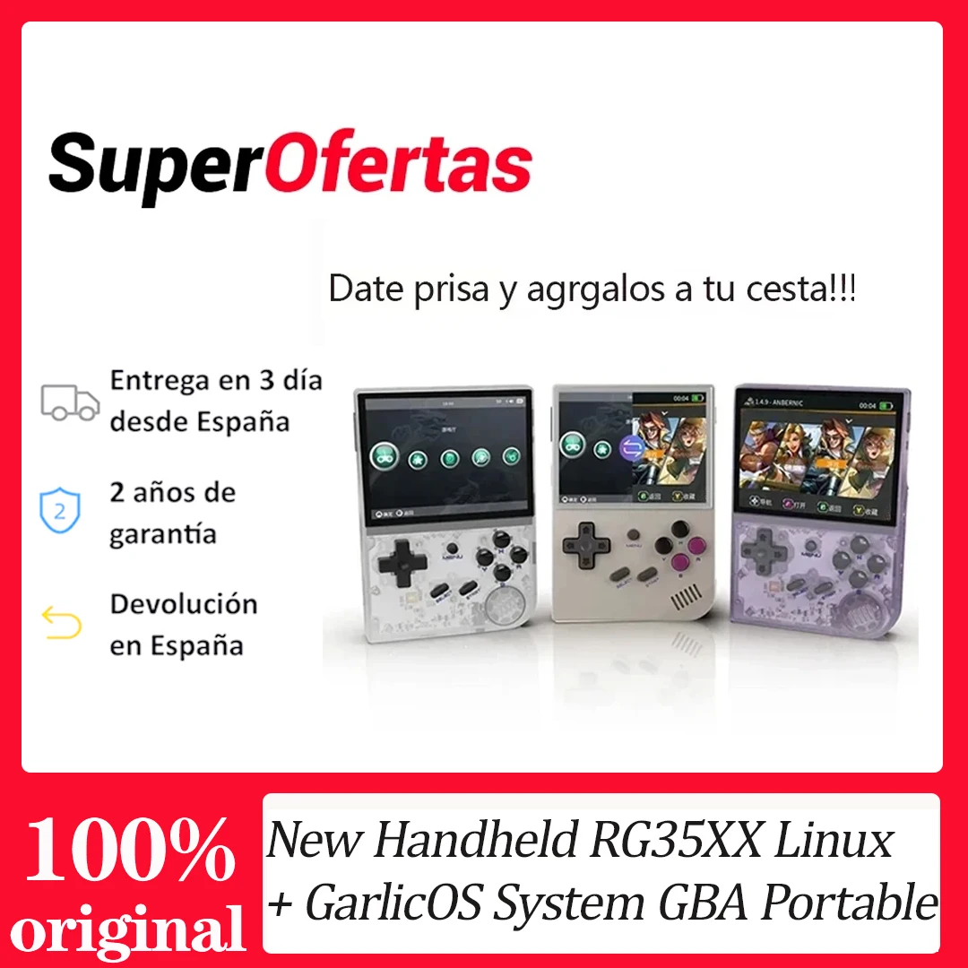 RG35XX Updated Portable Retro Handheld Game Console 3.5-inch IPS HD Screen Children's Gift Linux Dual Systems GarlicOS