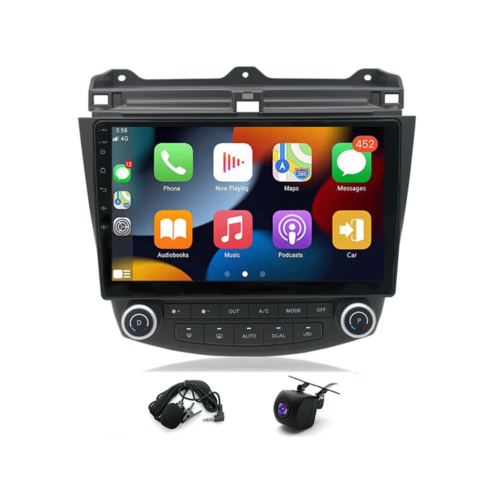 

4+64GB Android 13 10Inch Carplay Car Stereo Radio WIFI Compatible for Accord 2003 2004 2005 2006 2007 with Carplay&Android auto