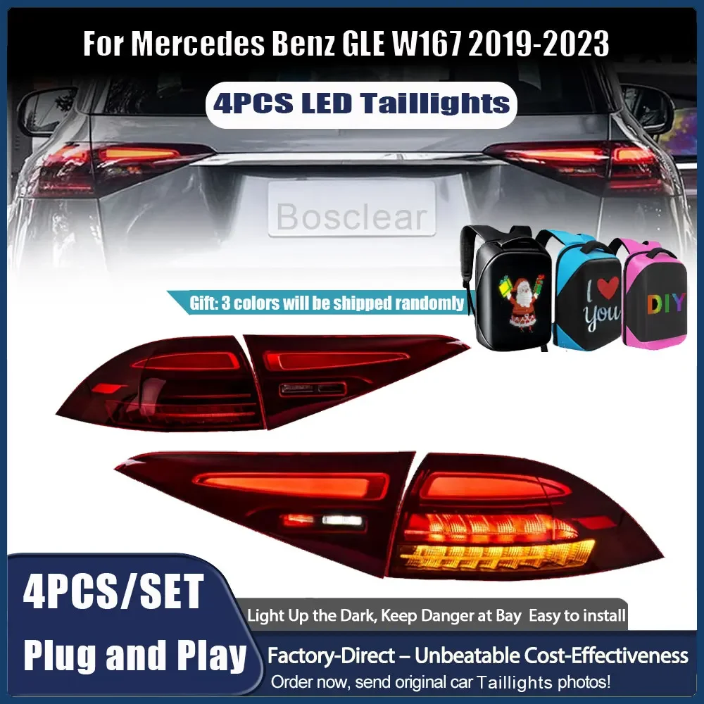 

Car Lights for Benz GLE W167 2019-2023 Taillights Assmebly LED Projetor Tail Lamps Daytime Running Lights Automotive Accessories