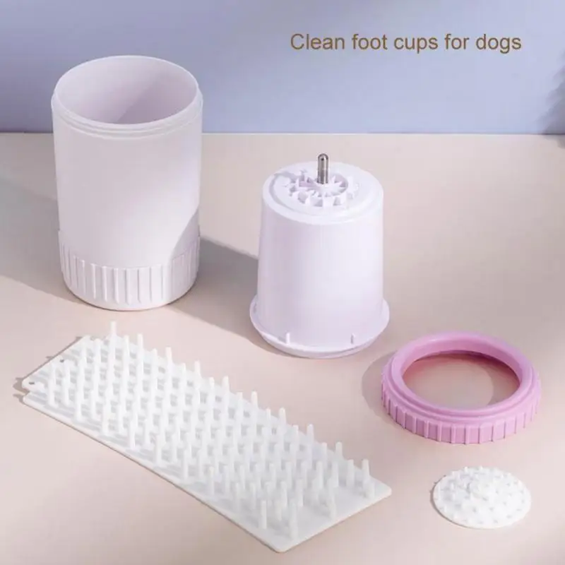 Semi-Automatic Pet Foot Washer Cleaner Brush Soft Silicone Needle Dog Paw Cleaner Cup Paw Washing Cup Washer for Dogs Cats