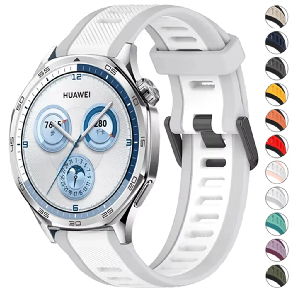 Texture Silicone Strap For huawei watch GT 5/4 41mm/GT 5 pro 42mm Sports Rubber Bracelet Wristband for HUAWEI Watch 4/3 Pro Band