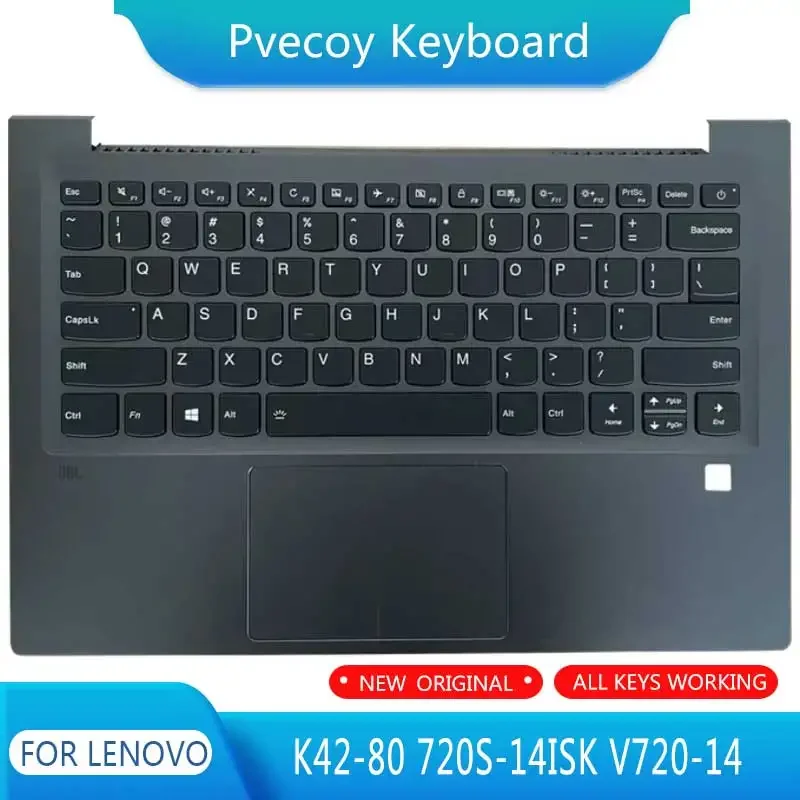 

New For K42-80 720S-14ISK V720-14 Laptop Palmrest Case Keyboard US English Version Upper Cover