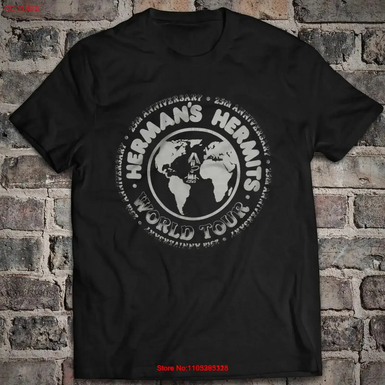 Herman's Hermits on Tour T Shirt I'm Henry VIII I Am The End of World Classic vintage Washed fashion Comfortable Slightly
