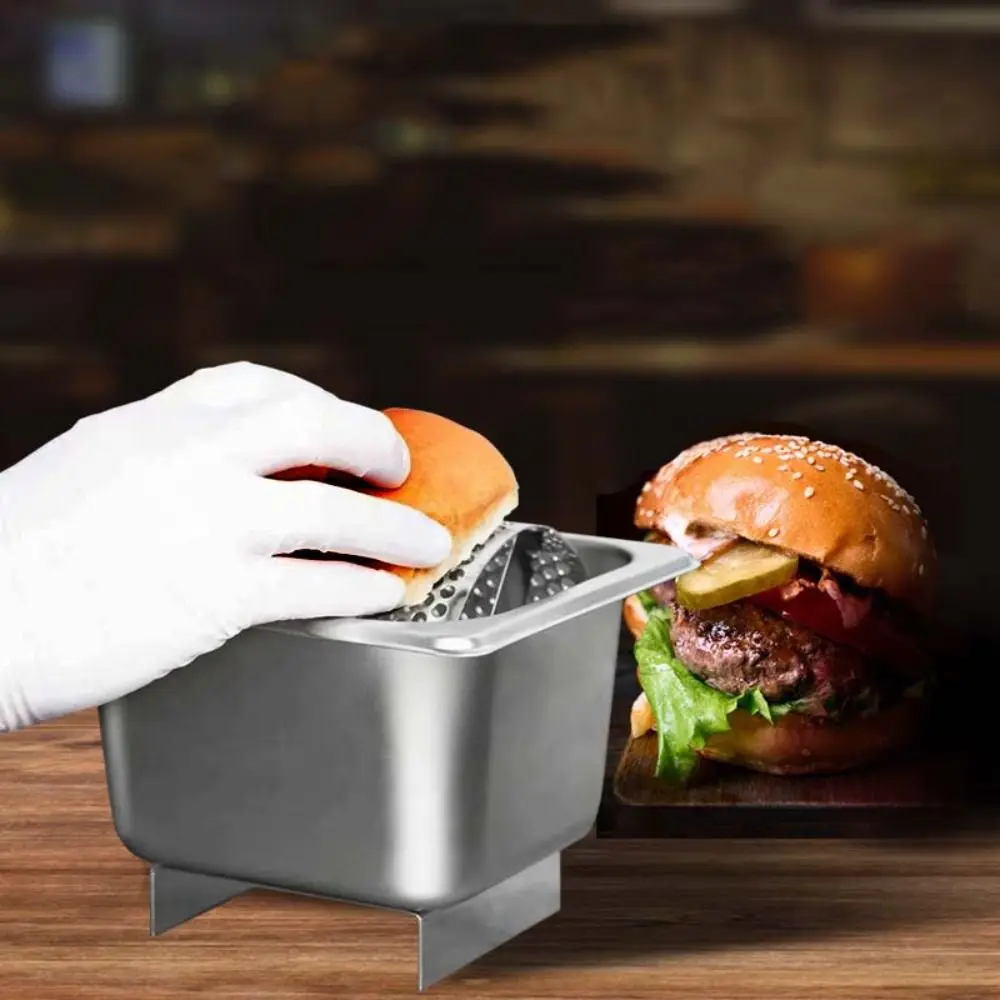 Stainless Steel Butter Roller with Base Removable Butter Applicator Efficient Labor-saving Butter Spreader Wheel Burger Shop