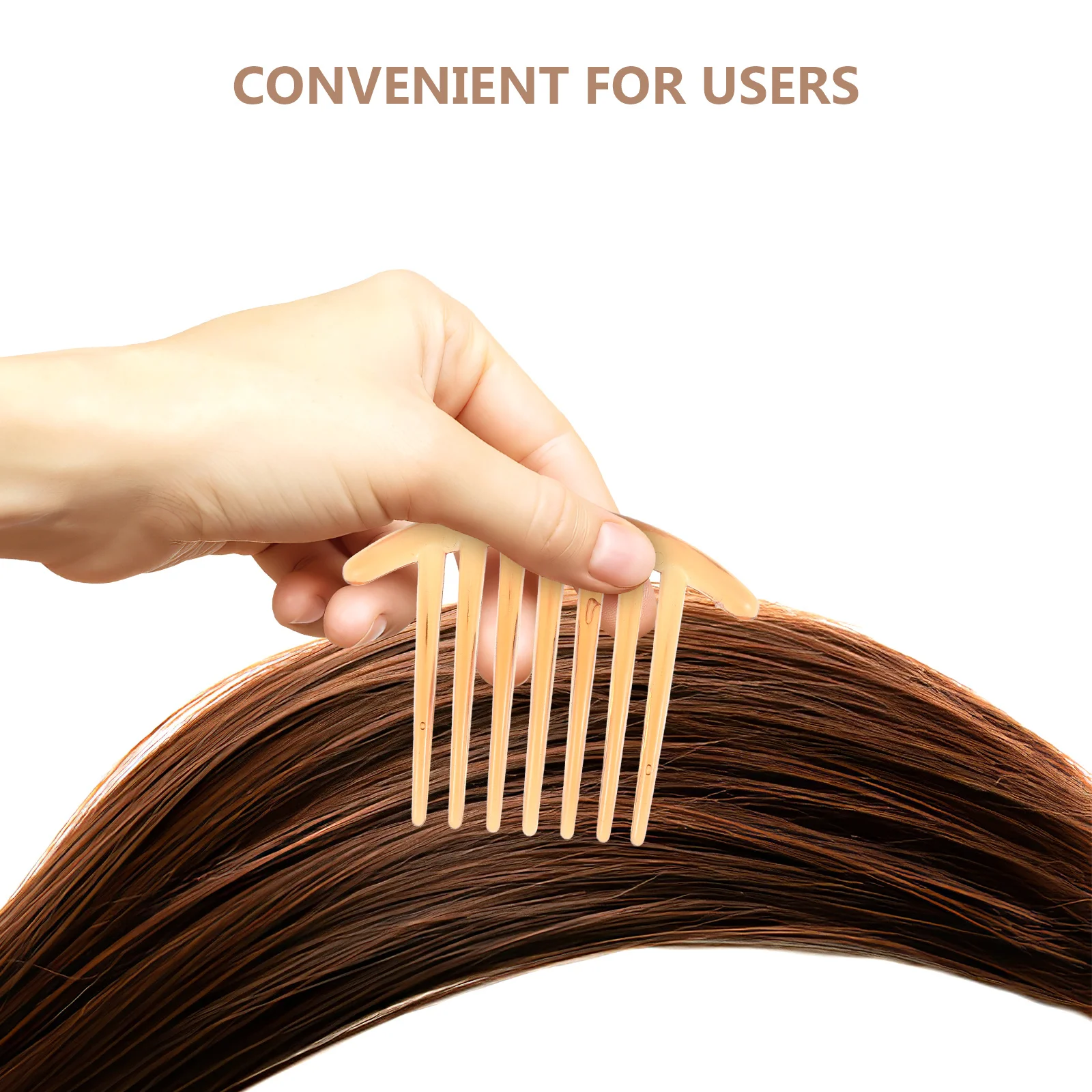 

2pcs French Twist Comb Wide Tooth Design For All Hair Types Styling Tool Portable Durable Women Hair Accessories Side Combs