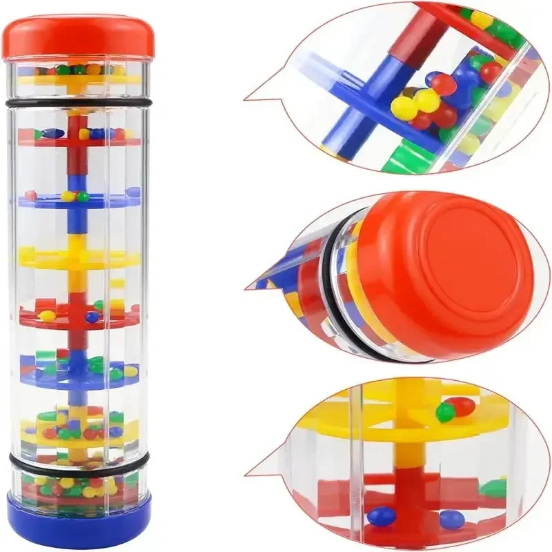 Giocattoli per bambini 6 12 mesi Sviluppo sensoriale Rain Stick Shaker Sonaglio Rainmaker Giocattolo per bambini Rainstick Strumento musicale per neonati