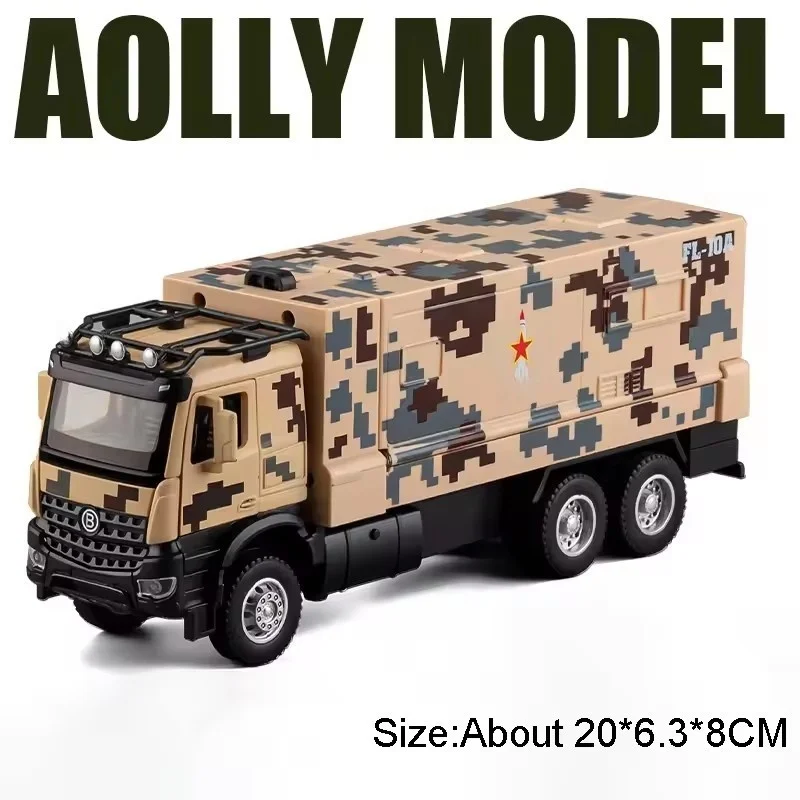 

1/35 Scale toys FL-10A Patrol Missile Transport Model Alloy Military Truck Simulation Car with Springback Sound and Light Orname