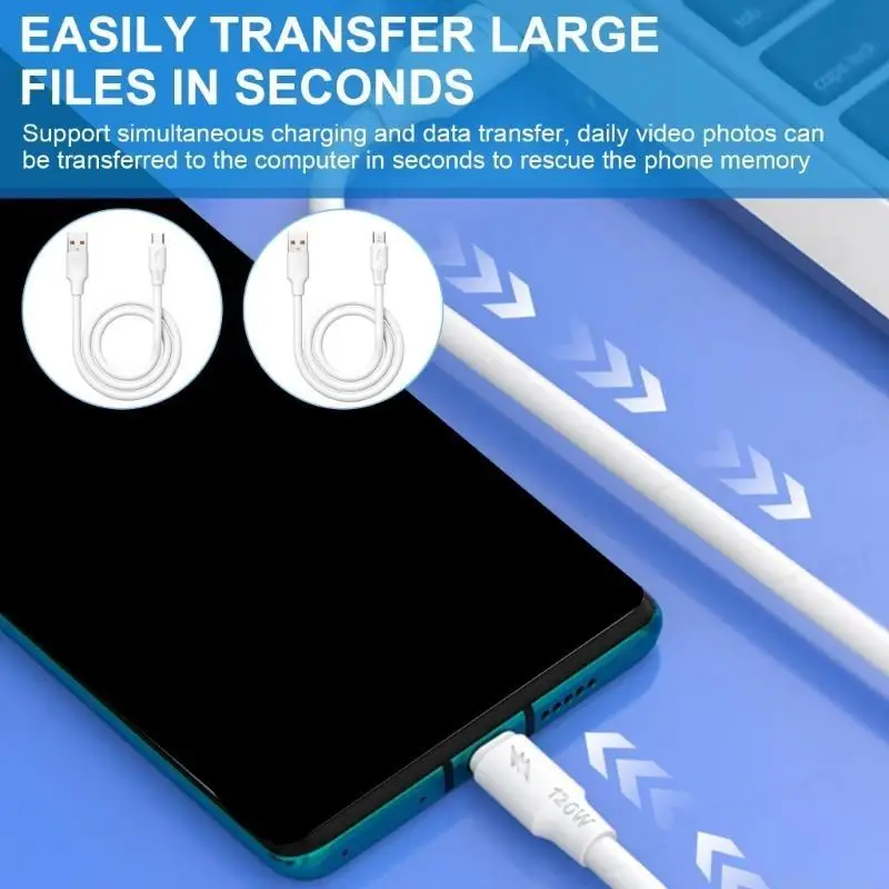 E56B USB2.0 Cable Fast Charging Cord Type C/USB 5Pin Extension Line for Phones Tablets Quick Charging Support Data Transfer
