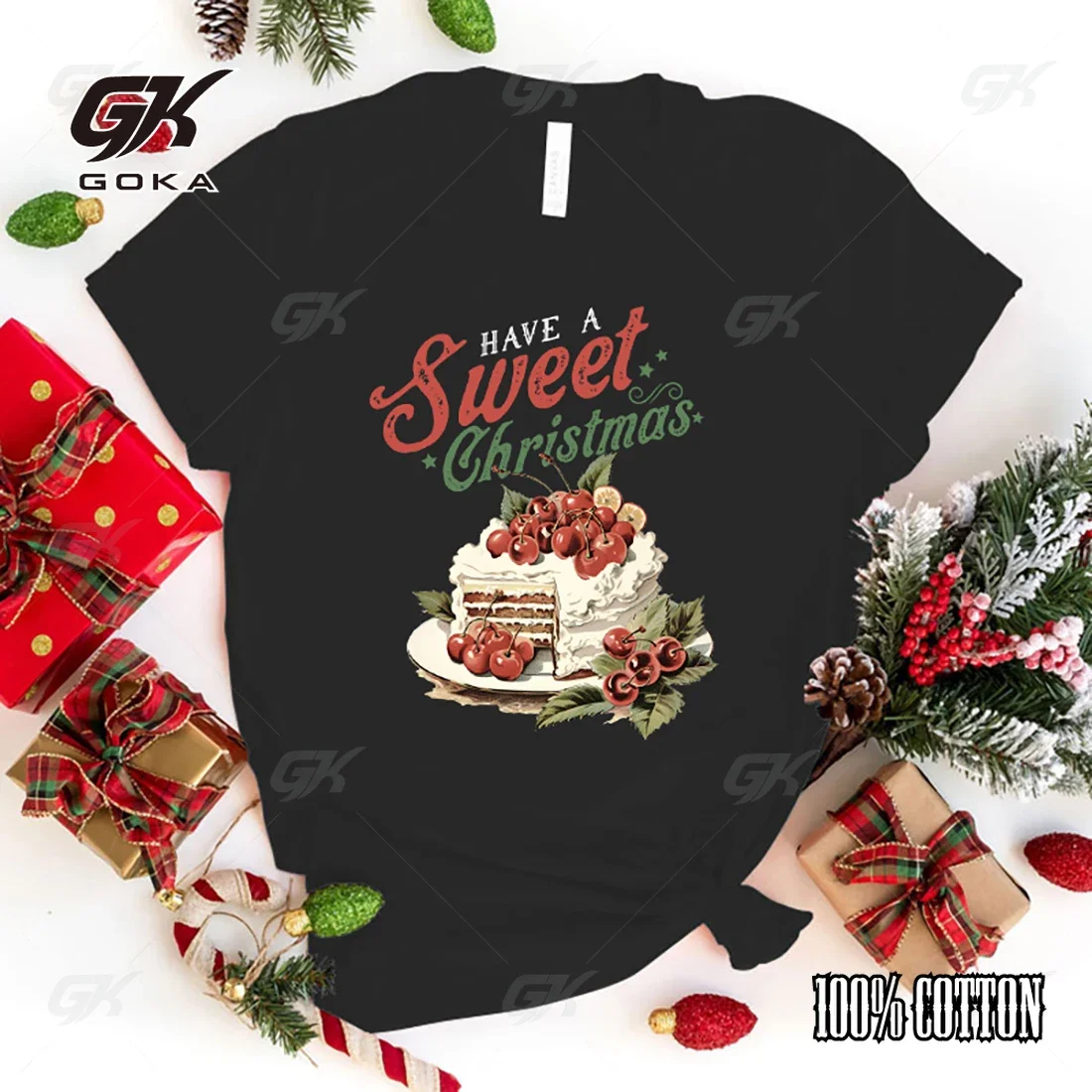 

New Have A Sweet Christmas Print T-Shirt Men Women Fashion Short Sleeve Casual Summer Tops Tees