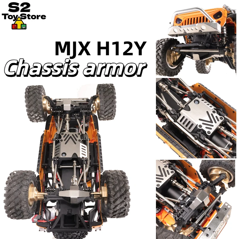 

304 Stainless Steel Chassis Armor For MJX 1/12 H12Y H12Y+ H12P RC Crawler Car Upgrade Parts No Damage Installation