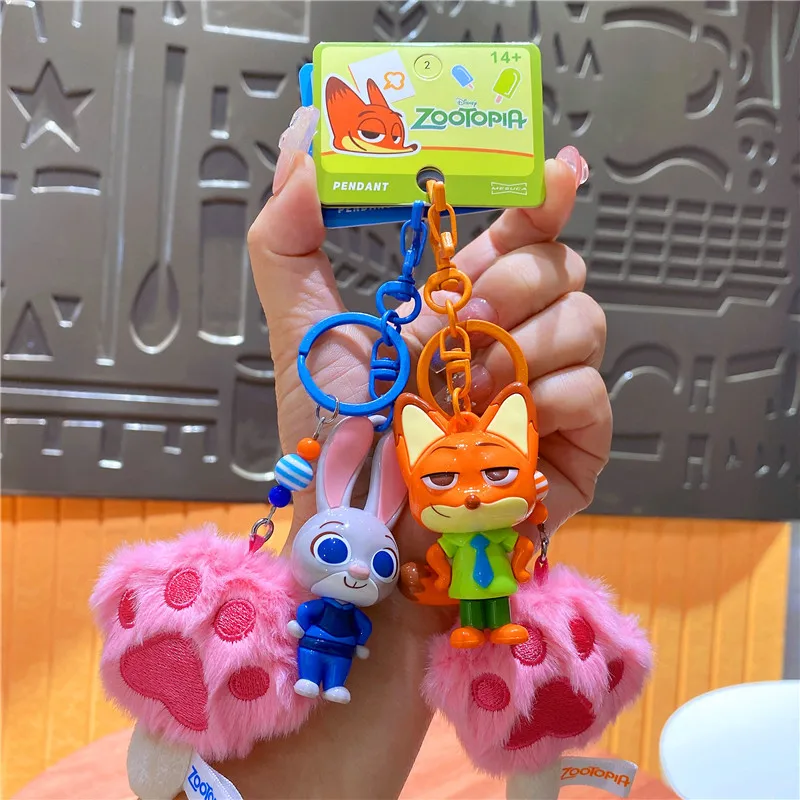 

Брелок Disney Zootopia Nick Wilde Judith Dopamine, цветные аксессуары с героями мультфильмов, коллекционные игрушечные фигурки, орнамент, подарок на день рождения