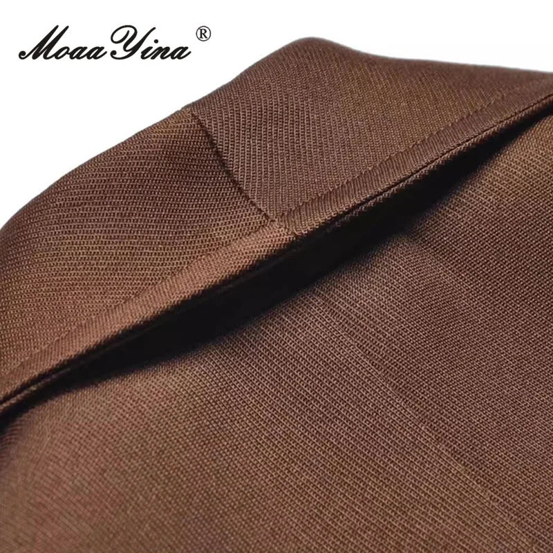 MoaaYina cuello de manga larga con cordones en la cintura borde con volantes flor tridimensional gabardina larga de moda 2025 otoño nuevo