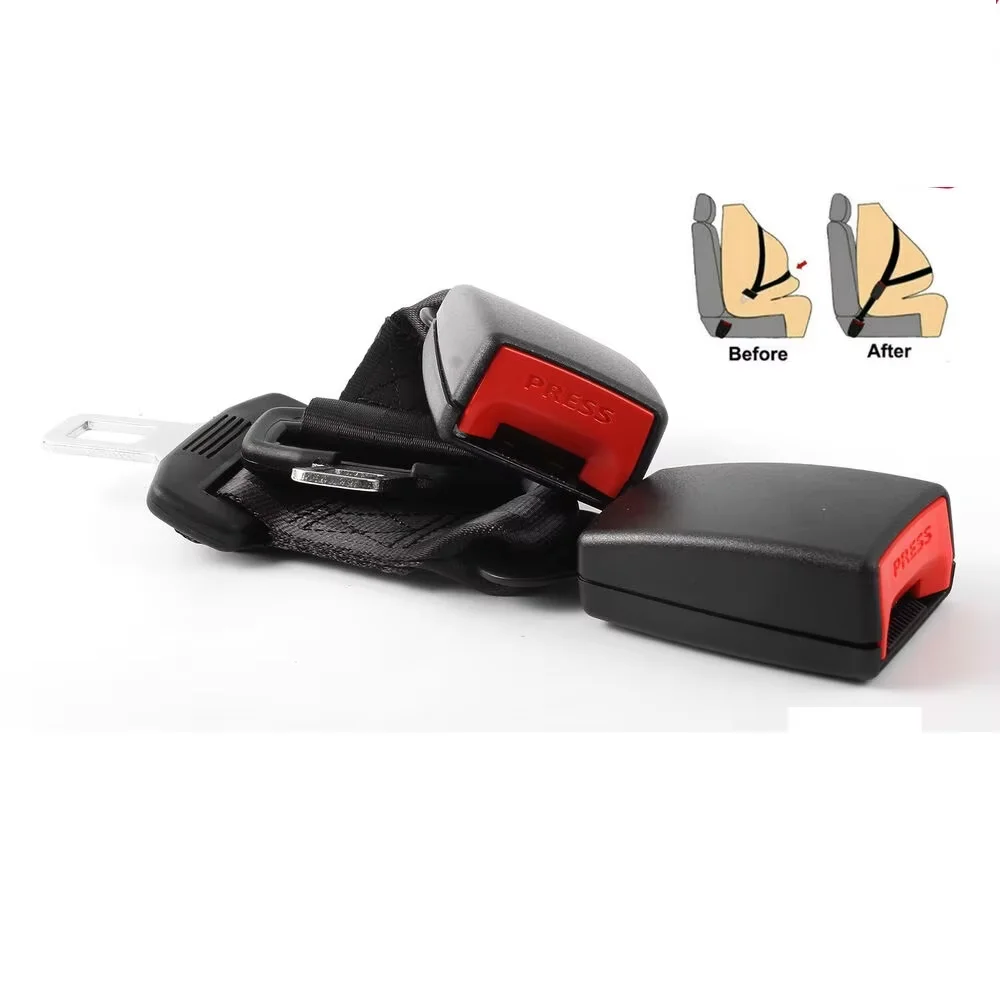 

2PCS Car Seat Belt Plug Buckle Extension Socket Clip Connector Buckle 23cm