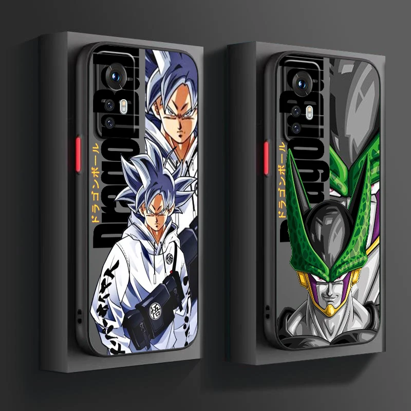 D-Dragon Ball Goku Fashion Frosted Translucent For Xiaomi Mi 13 12 12T 11T 11 11i 10T 10 9T Pro Lite Ultra 5G Back Phone Case