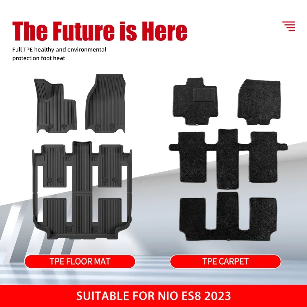 Custom High Quality TPE Car Floor Mat for NIO ES8 2023 Anti Slip 3D Car Foot Mat Waterproof Car Interior Accessories