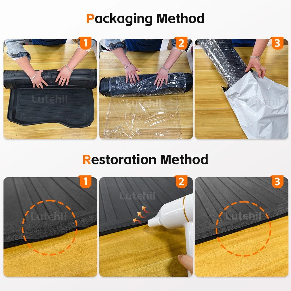 Picture 6: For Mercedes Benz GLK Class X204 2008-2015 All Weather TPE Car Trunk Mat Black Cargo Liner Protective Pad Interior Accessories